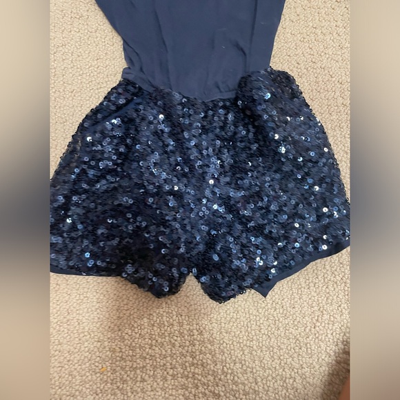 Gap Kids Sequin Romper Blue Sz Small Holiday - Picture 5 of 5